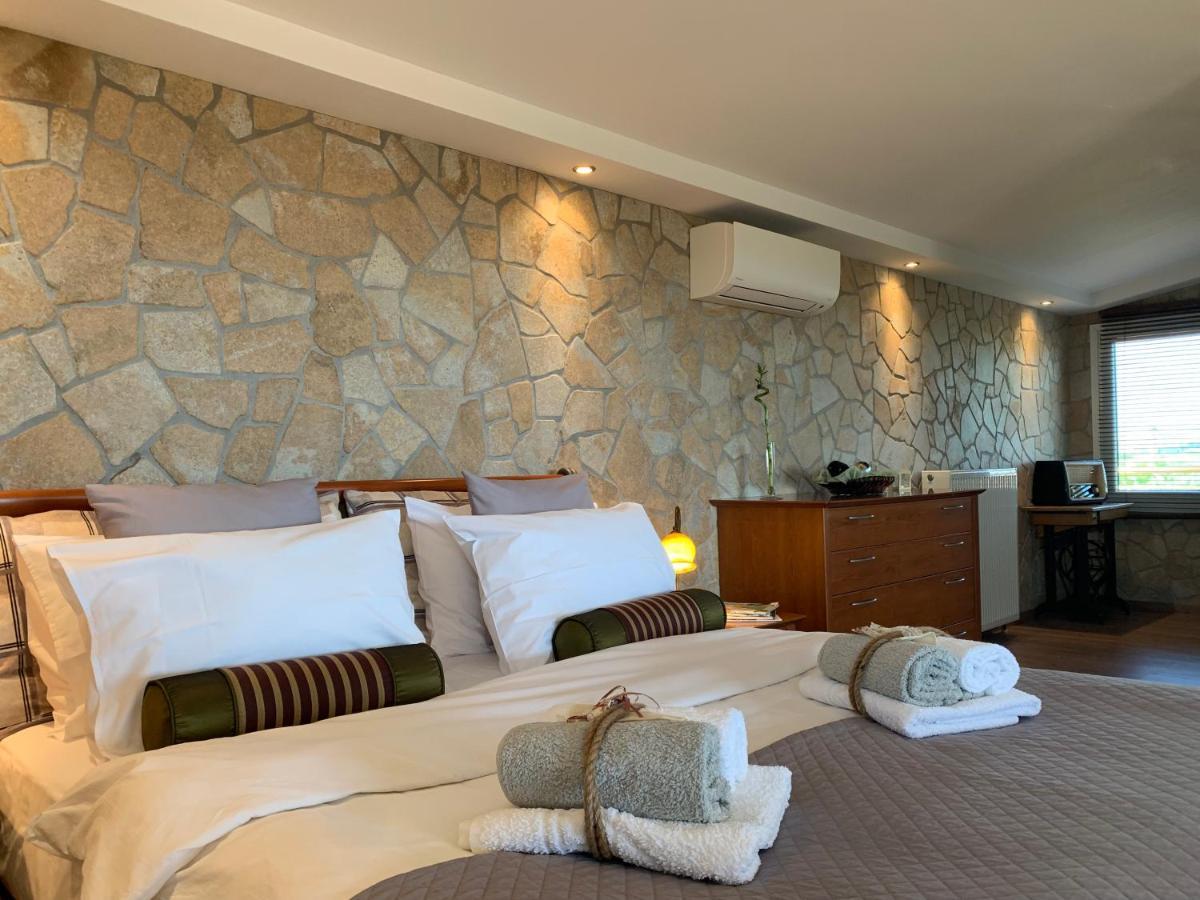 Doormat# Wait 'N Sea, Jacuzzi, Luxury Stone House Apartment Epanomi Exterior photo